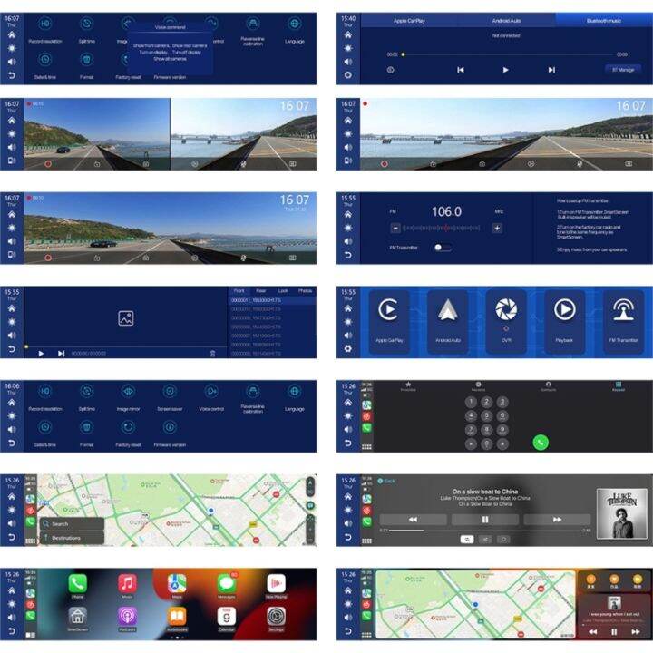 วิทยุติดรถยนต์รถยนต์ไร้สายอเนกประสงค์-กล้องมองหลังเสียง-ai-หน้าจอสัมผัสเครื่องเล่นมัลติมีเดีย
