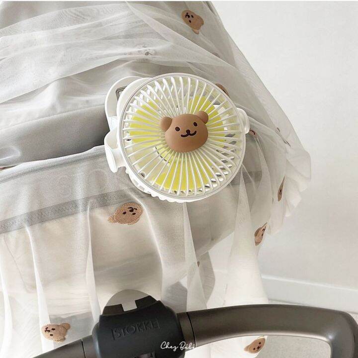 korean-baby-stroller-fan-portable-clip-on-fan-3-speed-usb-wireless-rechargeable-cartoon-fans-outdoorth