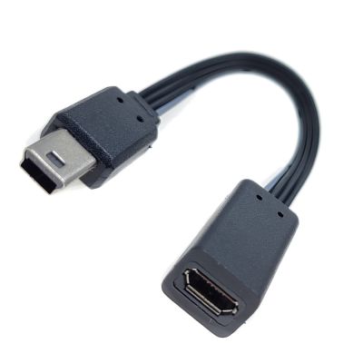 1PC New Black Micro USB Female to Mini USB Male Adapter Charger Converter Adapter V3 to V8 adapter 10CM 20CM