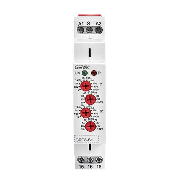 geya-grt8-s-asymmetric-cycle-timer-relay-spdt-16a-electronic-repeat-relay-grt8-s1