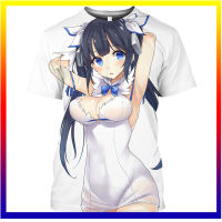 Danmachi Hestia Anime สาวเซ็กซี่ 3d พิมพ์ฤดูร้อนผู้ชาย O คอเสื้อยืดแขนสั้นสบาย ๆ Oversize Pullover เสื้อผ้าแฟชั่นผู้ชาย XS-5XL