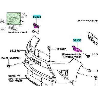 พลาสติกยึดกันชนหน้า Toyota Yaris NSP152 ( Toyota แท้ศูนย์ 100% )