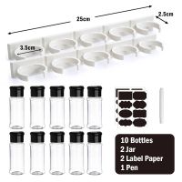 【CC】 Spice Jars Seasoning Shaker Bottles Plastic Spices Storage Condiment Jar Pepper Boxes Organizer Rack