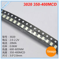 100pcs 3020 3V 20ma LED Lamp Beads SMD LED 3020 0.06W White / Cold White / Warm White / Red / Blue / Ice Blue / Green / Yellow / Orange Highlight LED Light-emitting Diode