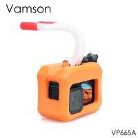 Vamson Boer เคสลอยน้ำได้แบบมือถือสำหรับ Gopro Hero 11 10 9สีส้มเคสป้องกัน Surf ้ำได้ฝาครอบ Gopro 11 10 9