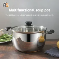 Stainless steel soup pot with magnetic single handle milk pot double ear pot small milk pot
