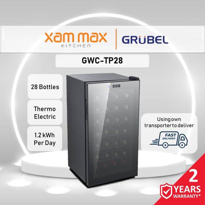 Grubel GWCTP28BK Small Wine Chiller Cellar / 28 Bordeaux Bottle Wine