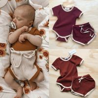 2PCS Newborn Baby Girl Boy Clothes Short Sleeve Tops Romper+Shorts Pants Outfit Summer Baby Clothing Set  by Hs2023