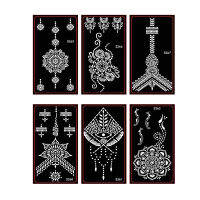 3 pcs Mehndi Henna Tattoo Hand Stencils ผู้หญิงสี Self-Adhesive Reusable Mandala Tattoo งานแต่งงานอินเดียภาพวาดชุดเครื่องมือ-BIANO