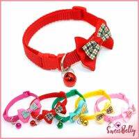 Sweet Belly   ปลอกคอโบว์น่ารัก + กระดิ่ง เลือกสีได้ สายปรับได้ยาว Pet collar มีสินค้าพร้อมส่ง