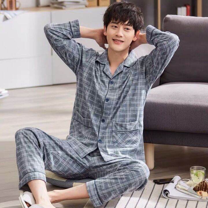 men-sleepwear-plaid-print-cotton-pajama-sets-for-man-long-sleeve-pajama-pants-sleepwear-pyjama-male-homewear-lounge-wear-clothes