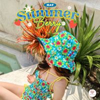 Summer Berry Hat หมวก buget พิมพ์ลายดอกไม้เบอรี่สีสันสดใสน่ารักสุดๆซัมเมอร์นี้ต้องมีน้า