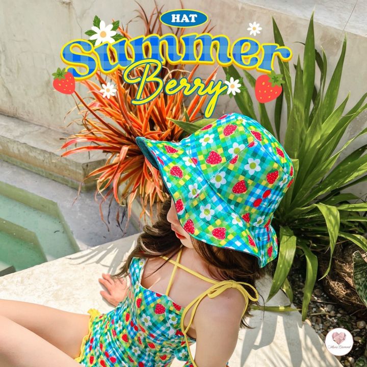 summer-berry-hat-หมวก-buget-พิมพ์ลายดอกไม้เบอรี่สีสันสดใสน่ารักสุดๆซัมเมอร์นี้ต้องมีน้า