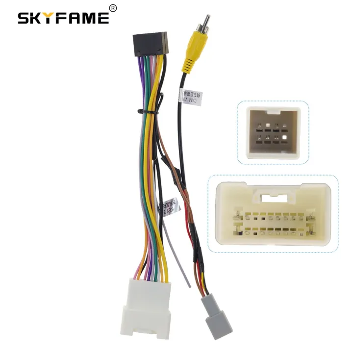 ♨☾ SKYFAME 16Pin Car stereo Wire Harness For MITSUBISHI Outlander