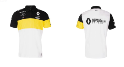 Renault Dpworldf1 team new short sleeved polo shirt - white {fun}