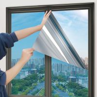 Window Privacy Film One Way Mirror Film Daytime Anti UV Sun Blocking Heat Control Reflective Glass Tint Sticker for Home Office Window Sticker and Fil