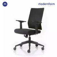 Modernform เก้าอี้สำนักงาน เก้าอี้ทำงาน เก้าอี้ออฟฟิศ เก้าอี้พนักพิงกลาง นั่งทำงานอย่างเพลิดเพลินแสนสบาย พักทุกสัดส่วนของร่างกายในยามที่ต้องการ แขนปรับไม่ได้ ขาไนลอน เบาะผ้าดำ พนักหุ้มผ้าตาข่ายดำ รุ่น PI