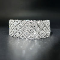Diamond Bracelet สร้อยข้อมือเพชร เพชรแท้น้ำ96-97 ตัวเรือนเป็นทองขาว18k