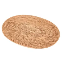 Rattan Woven Placemats Oval Round Table Mats Non Heat Resistant Place Mat Natural Multipurpose Placemat 30X40cm