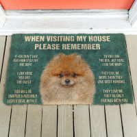 3D Please Remember Pomeranian Dogs House Rules Doormat Non Slip Door Floor Mats Decor Porch Doormat