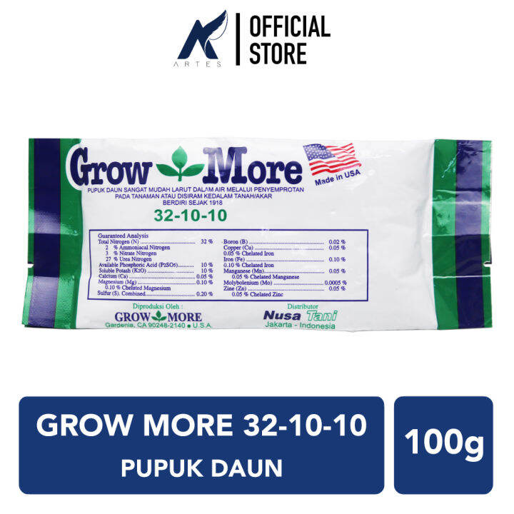 Grow More Growmore Pupuk Npk Daun Tanaman Hias Bunga Sayuran