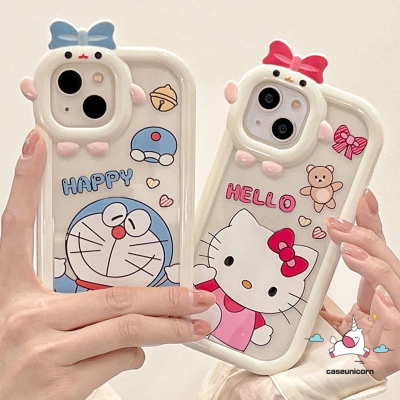 เคสโทรศัพท์ Vivo Y15s Y21S Y21A Y12i Y15A Y17 Y15 Y21 Y20s G Y12 Y11 Y20 Y33S Y20i Y12s Y21T T1X Y30 Y33T Y01น่ารัก Hello Kitty Doraemon Bow-Knot โทรศัพท์ป้องกันโทรศัพท์มือถือเชลล์