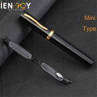 IENJOY Metal Reading Glasses Elegant Ultra-thin Men Reading Glasses Portable Mini Presbyopia Eyeglasses with Box