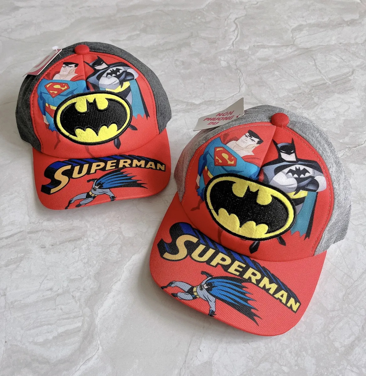 NÓN KẾT SUPERMAN BATMAN,MŨ LƯỠI TRAI TRẺ EM SUPERMAN BATMAN CHO BÉ TRAI 2-8  TUỔI,NÓN SUPERMAN BATMAN 