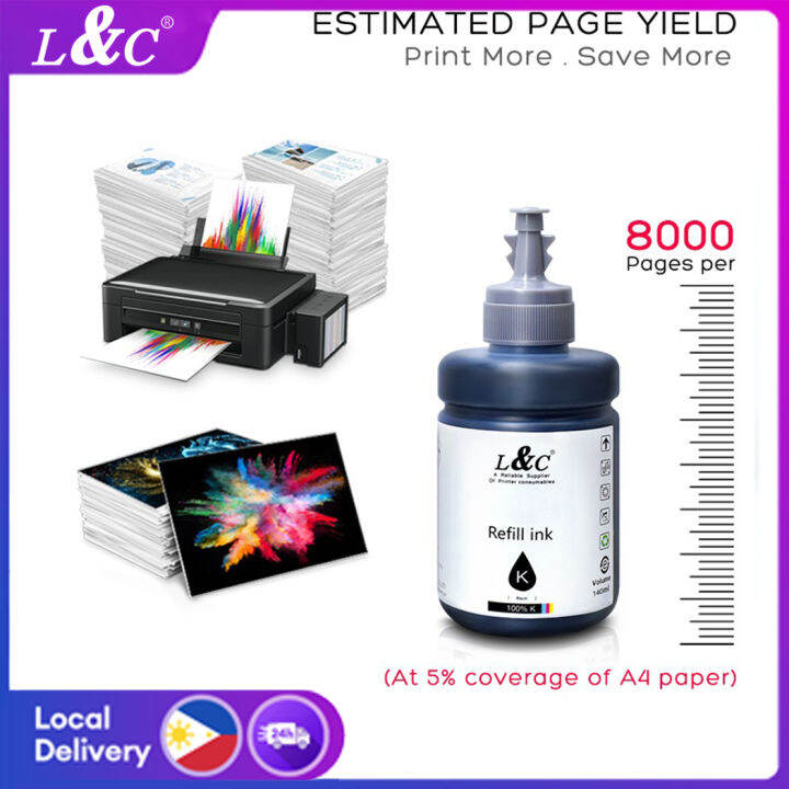 【PH Ready Stock】For Epson Ink 774 Pigment Ink 140 ml Black Pigment Ink ...