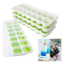 【cw】 1PCS Tray 14 Holes Silicone Ices Maker Mold Trays Containers With Cover 【hot】