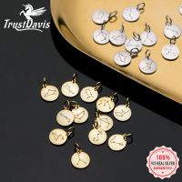 Trustdavis Real 925 Sterling Silver Fashion Round 12 Constellation CZ Pendant DIY Accessories For Women Wedding Jewelry DZ314