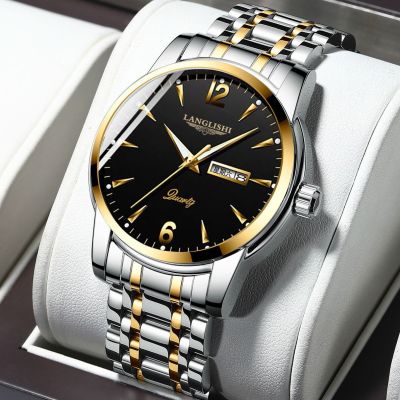 Mens Watches Stainless Steel 2022 Fashion New Men Wristwatch Waterproof Luminous Date Week Quartz Watches Relogio Masculino