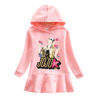 JoJo Siwa สาวเสื้อกันหนาวชุดกระโปรงแขนยาว Hooded ชุดเดรสมีระบาย2021แฟชั่น All-Match ฤดูใบไม้ร่วงเสื้อกันหนาวชุดการ์ตูนเด็กทารกฤดูหนาวเสื้อผ้าเด็ก Casual ชุดเดรสทรงหลวม