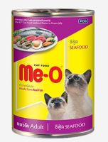 Me-O Seafood อาหารแมวชนิดเปียกสำหรับแมวทุกสายพันธุ์ สูตรซีฟู้ด 400กรัม 6 กระป๋อง