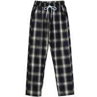 CODddngkw3 【Plus Size】New Oversized Mens Korean Style Fashion Loose Plaid Casual Ankle Pants Drawstring Elastic Waist Trousers for Men