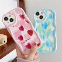 เคส TPU ปลอกสำหรับ Samsung หัวใจสีชมพู J2 J7กาแล็คซี่ S21FE S20FE 5ก. สีฟ้าทิวลิปเนื้อครีม