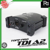 TOPP PRO TDI-A2 Active DI Box อุปกรณ์แปลงสัญญาณ เหมาะกับ เบส กีตาร์ สำหรับต่อกับเครื่องดนตรีเพื่อต่อเอาท์พุตเข้ากับมิกเซอร์ PA SOUND CENTER