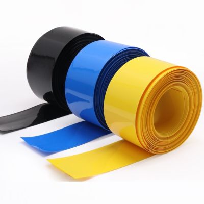 55mm 1M Lithium Battery Heat Shrink Tubing Li-ion Wrap Cover Skin PVC Shrinkable Tube Film Sleeves Insulation Sheath Cable Management