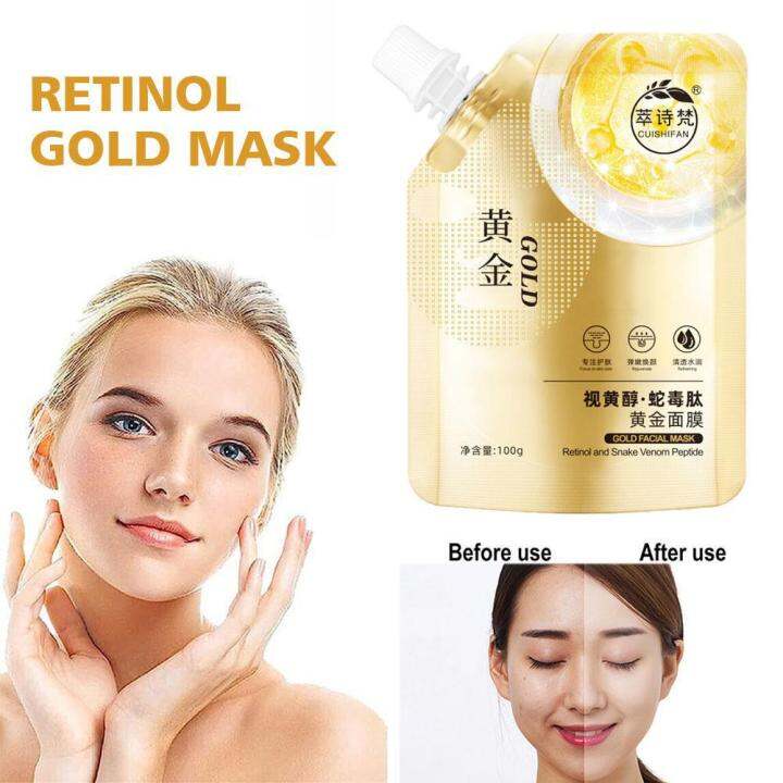 Retinol Snake Venom Peptide Gold Mask Hydrating Moisturizing ...