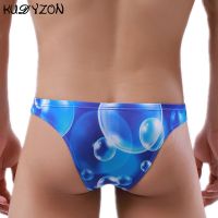 【YF】♣  Gay Men Jockstrap Briefs Silk Print Underpants Ropa Interior Hombre U Mens Cueca