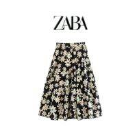 European and American style autumn new womens romantic all-over printed flower asymmetric layered thin skirt WU29S5AN200