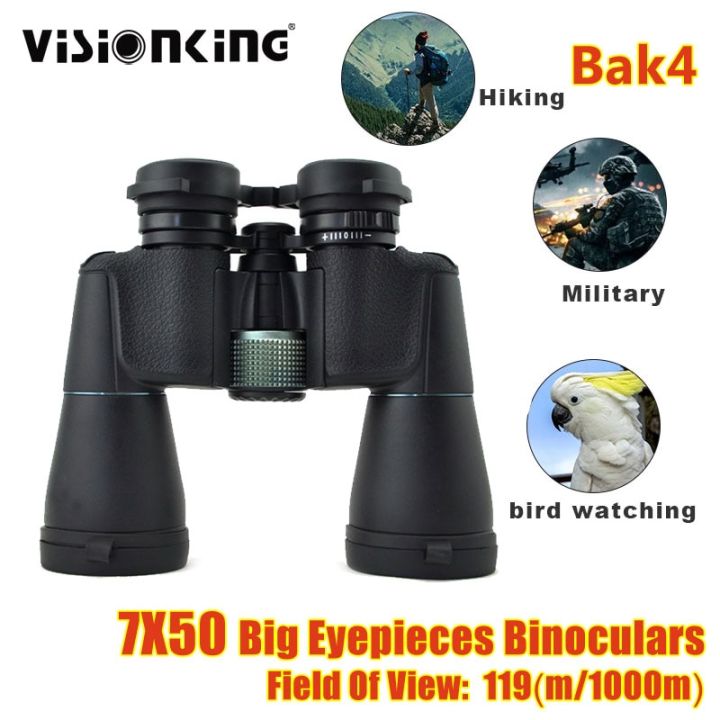 visionking-7x50แว่นตาขนาดใหญ่กล้องส่องทางไกลสำหรับเดินป่าล่าปริซึมเคลือบเต็มรูปแบบสำหรับ-bak4ชมทัศนียภาพ