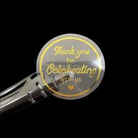 500pcs 1.5inch Thank You Stickers Transparent Envelope Seal Scrapbook Cute Round Stationery Label Stickers Diy Gift