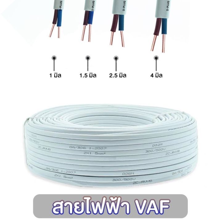 สายไฟแข็ง VAF ขายเป็นเมตร ⌀1-4 มม. ⌀1-4 mm. VAF Wire Sale in Metre