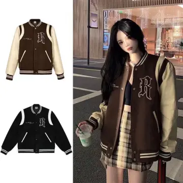 Varsity Bomber Jacket - Embroidered Letterman Jacket, Brown –  Thepowerofwordsbrand