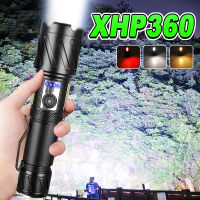 ใหม่ล่าสุด XHP360ที่มีประสิทธิภาพไฟฉาย USB ชาร์จไฟฉายแสง XHP199พลังงานสูงไฟฉาย LED 18650โคมไฟตั้งแคมป์กันน้ำโคมไฟตั้งแคมป์กันน้ำ.