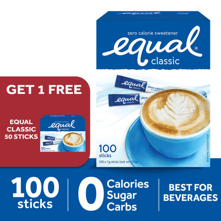 EQUAL Classic 1 Box x 100 Sticks Get 1 Classic 50 Sticks FREE, 0