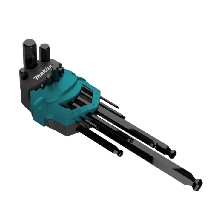 makita-9pcs-allen-wrench-set-special-long-ball-head-inner-hexagonal-combination-lengthened-flat-head-repair-tool