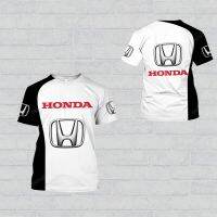 มาแรง เสื้อยืดลําลอง แขนสั้น พิมพ์ลาย HONDA-HRC RACING-Top Gift 3D สําหรับผู้ชาย ไซซ์ S ถึง 5XL