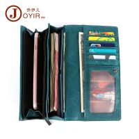 [COD] Foreign trade fashion womens retro leather multi-card clutch bag mobile phone rfid cross-border distribution